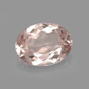 Morganite rose naturelle coupe ovale, 3,46 ct, VVS