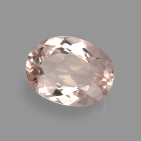 Morganite rose naturelle coupe ovale, 3,46 ct, VVS