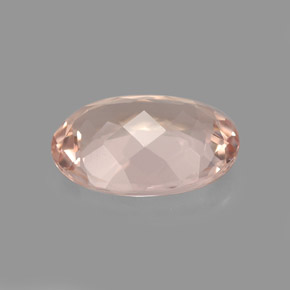 Morganite rose naturelle coupe ovale, 3,46 ct, VVS