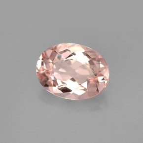 Morganite Rose clair naturelle Coupe ovale, 3.57 ct, VVS