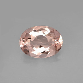 Morganite Rose clair naturelle Coupe ovale, 3.57 ct, VVS