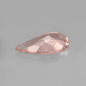 Morganite Saumon naturelle En forme de poire, 3.09 ct, VVS