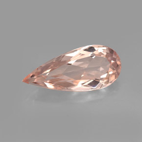Morganite Rose clair naturelle En forme de poire, 3.16 ct, VVS-VS
