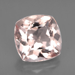 Morganite rose naturelle coupe coussin, 4,26 ct, VVS