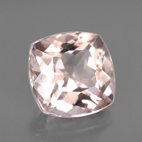 Morganite rose naturelle coupe coussin, 4,26 ct, VVS