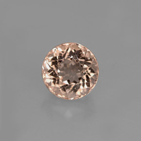 Morganite rose naturelle coupe roude, 1,20 ct, VS