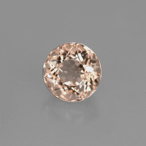 Morganite rose naturelle coupe roude, 1,20 ct, VS