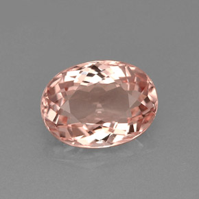 Morganite rose naturelle coupe ovale, 1,58 ct, VVS