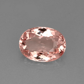 Morganite rose naturelle coupe ovale, 1,58 ct, VVS