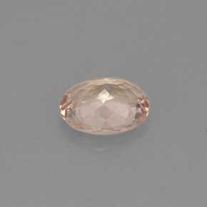 Morganite rose naturelle coupe ovale, 1,24 ct, VVS