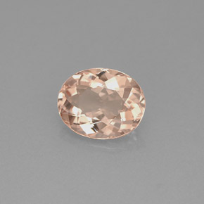 Morganite Rose clair naturelle Coupe ovale, 1.42 ct, VVS