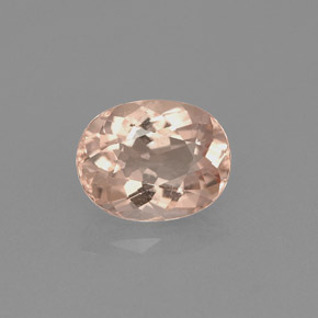Morganite Rose clair naturelle Coupe ovale, 1.59 ct, VVS-VS