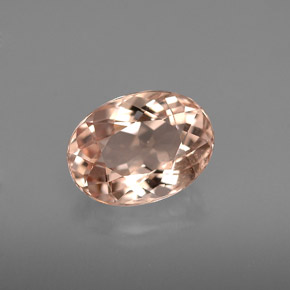 Morganite rose naturelle coupe ovale, 1,67 ct, VVS-VS