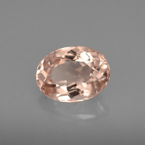 Morganite rose naturelle coupe ovale, 1,67 ct, VVS-VS