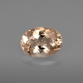 Morganite rose naturelle coupe ovale, 1,40 ct, VVS