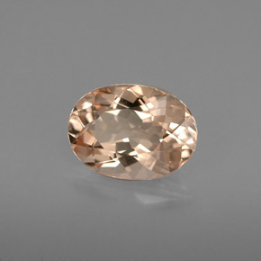 Morganite rose naturelle coupe ovale, 1,40 ct, VVS