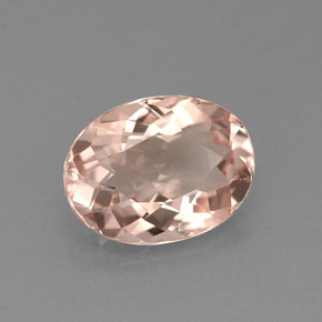 Morganite rose naturelle coupe ovale, 1,61 ct, VVS