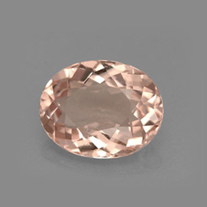 Morganite Rose clair naturelle Coupe ovale, 1.70 ct, VVS-VS