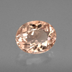Morganite rose naturelle coupe ovale, 1,51 ct, VVS-VS
