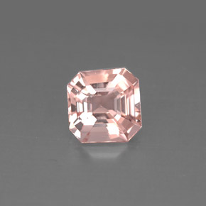 Morganite rose naturelle taille émeraude, 1,28 ct, VVS-VS