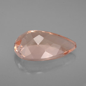 Morganite Saumon naturelle En forme de poire, 4.50 ct, VVS-VS