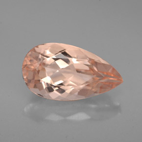 Morganite Saumon naturelle En forme de poire, 3.04 ct, VVS-VS