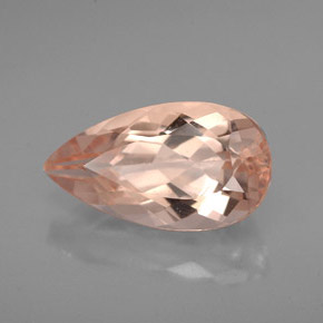 Morganite Saumon naturelle En forme de poire, 3.04 ct, VVS-VS