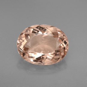 Morganite rose naturelle coupe ovale, 3,40 ct, VS