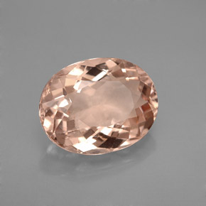 Morganite rose naturelle coupe ovale, 3,40 ct, VS