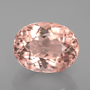 Morganite rose naturelle coupe ovale, 3,21 ct, VVS-VS