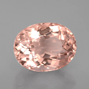 Morganite rose naturelle coupe ovale, 3,21 ct, VVS-VS