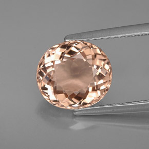 Morganite rose naturelle coupe ovale, 2,64 ct, VVS-VS
