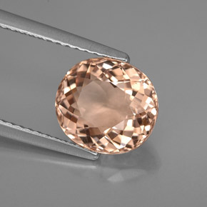 Morganite rose naturelle coupe ovale, 2,64 ct, VVS-VS