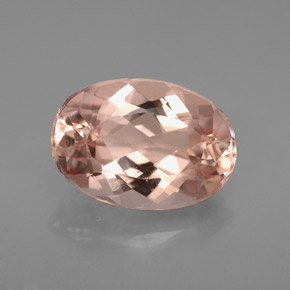 Morganite rose naturelle coupe ovale, 3,22 ct, VVS-VS