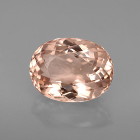 Morganite rose naturelle coupe ovale, 3,28 ct, VVS-VS