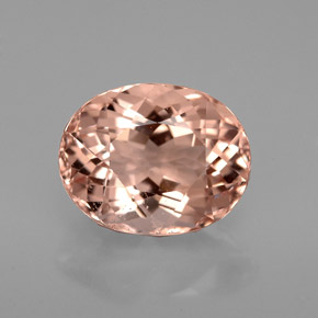Morganite rose naturelle coupe ovale, 3,13 ct, VVS-VS