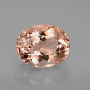 Morganite rose naturelle coupe ovale, 3,13 ct, VVS-VS