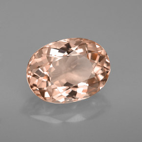 Morganite Saumon naturelle Coupe ovale, 3.27 ct, VVS-VS