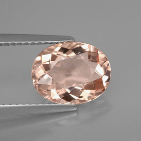 Morganite Saumon naturelle Coupe ovale, 2.41 ct, VVS-VS