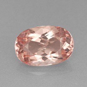Morganite Saumon naturelle Coupe ovale, 1.77 ct, VVS-VS