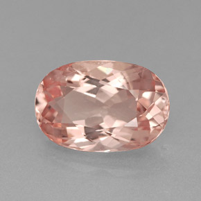 Morganite Saumon naturelle Coupe ovale, 1.77 ct, VVS-VS