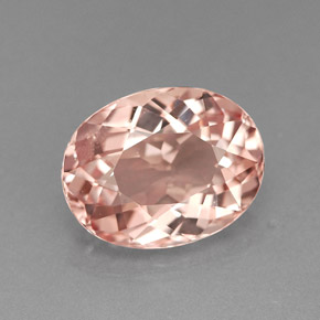 Morganite Saumon naturelle Coupe ovale, 1.84 ct, VVS-VS