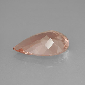Morganite Saumon naturelle En forme de poire, 3.73 ct, VVS