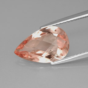 Morganite rose naturelle en forme de poire, 2,80 ct, VVS-VS