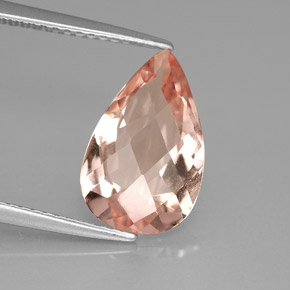 Morganite rose naturelle en forme de poire, 2,80 ct, VVS-VS