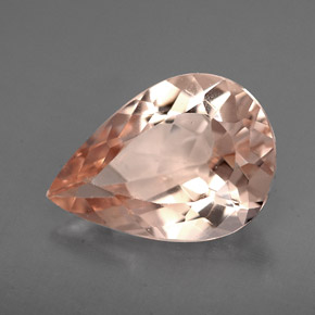 Morganite rose naturelle en forme de poire, 3,21 ct, VVS