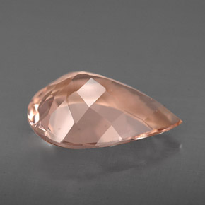 Morganite rose naturelle en forme de poire, 3,21 ct, VVS