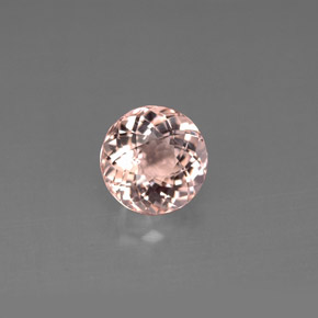 Morganite rose naturelle coupe roude, 1,19 ct, VS