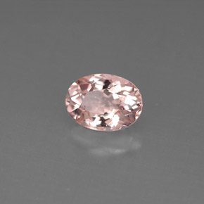 Morganite Rose clair naturelle Coupe ovale, 1.26 ct, VS
