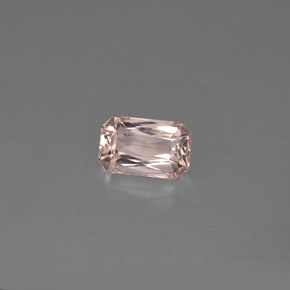 Morganite rose naturelle taille émeraude, 0,73 ct, VVS-VS